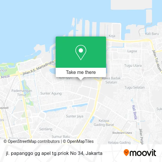 jl. papanggo gg apel tg.priok No 34 map