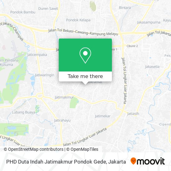 PHD Duta Indah Jatimakmur Pondok Gede map