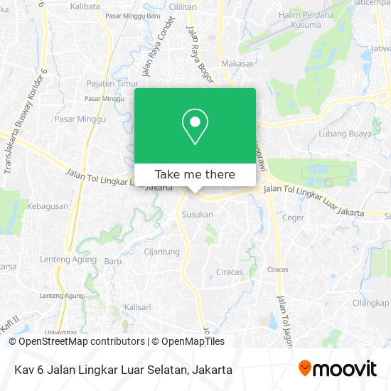 Kav 6 Jalan Lingkar Luar Selatan map