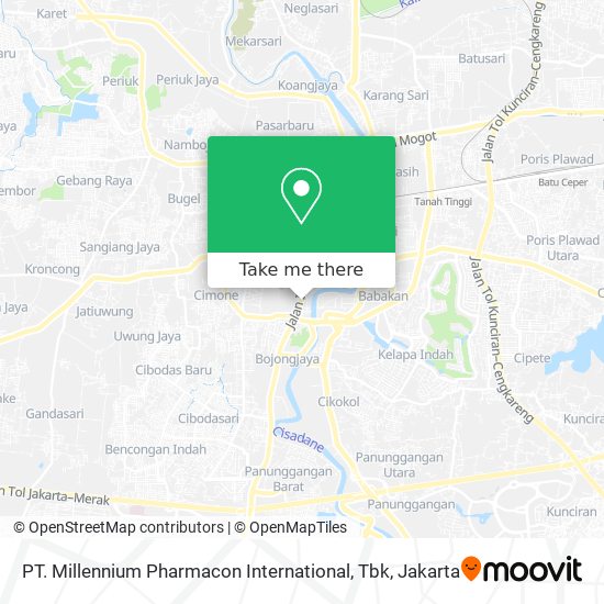 PT. Millennium Pharmacon International, Tbk map