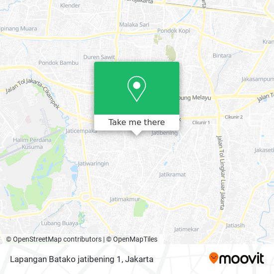 Lapangan Batako jatibening 1 map