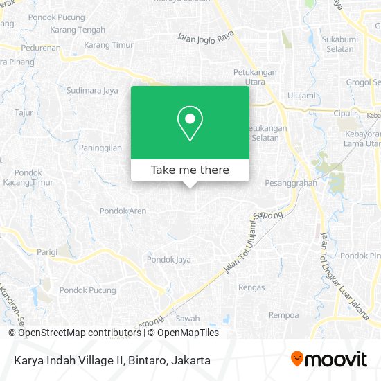 Karya Indah Village II, Bintaro map