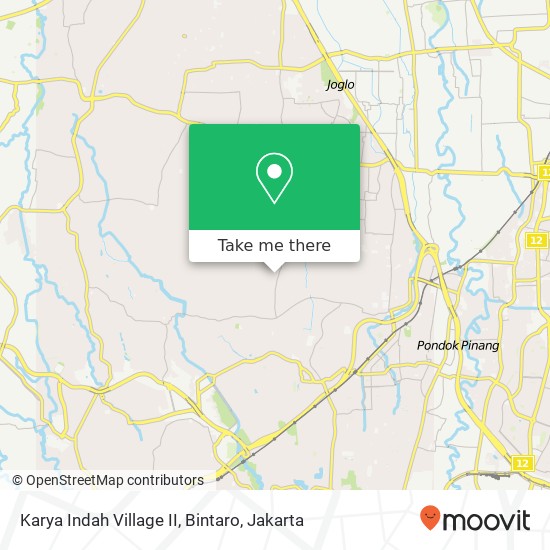 Karya Indah Village II, Bintaro map