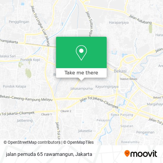 jalan pemuda 65 rawamangun map