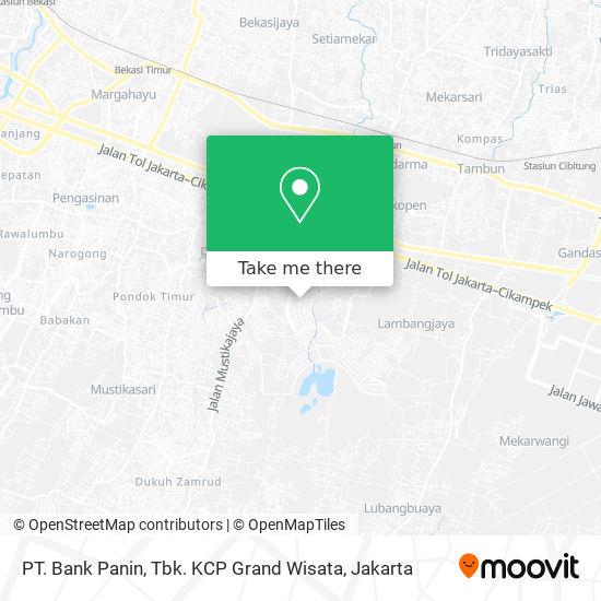 PT. Bank Panin, Tbk. KCP Grand Wisata map