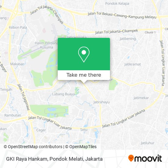 GKI Raya Hankam, Pondok Melati map