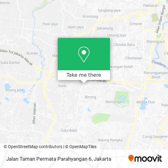 Jalan Taman Permata Parahyangan 6 map