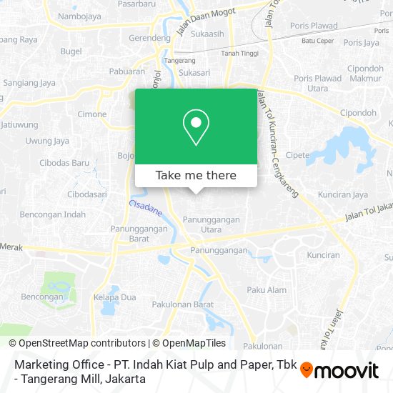 Marketing Office - PT. Indah Kiat Pulp and Paper, Tbk - Tangerang Mill map