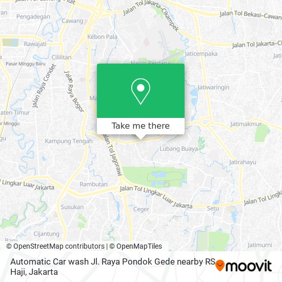 Automatic Car wash Jl. Raya Pondok Gede nearby RS Haji map