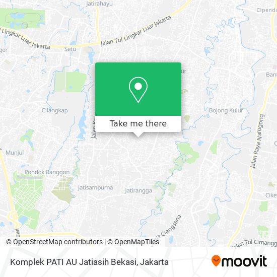 Komplek PATI AU Jatiasih Bekasi map