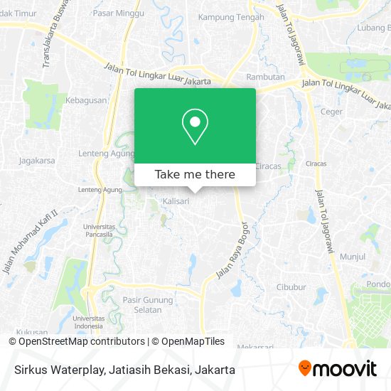 Sirkus Waterplay, Jatiasih Bekasi map