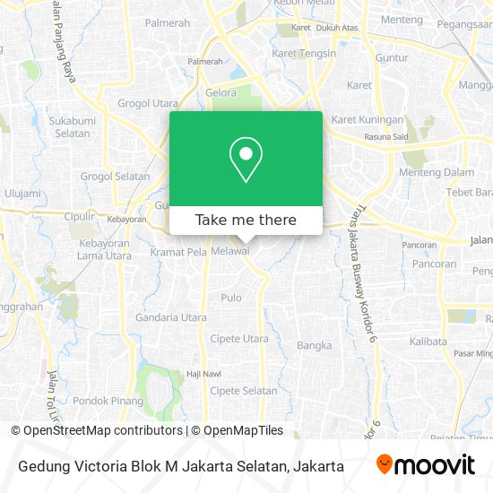 Gedung Victoria Blok M Jakarta Selatan map