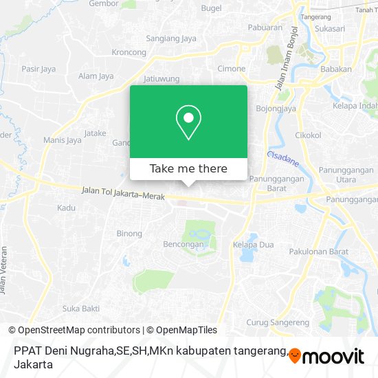 PPAT Deni Nugraha,SE,SH,MKn kabupaten tangerang map