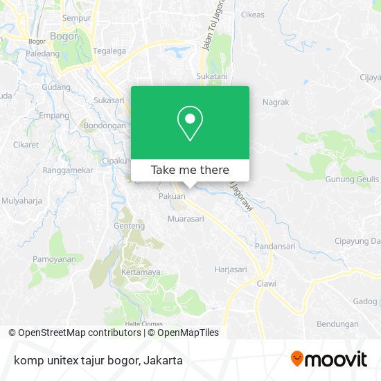 komp unitex tajur bogor map