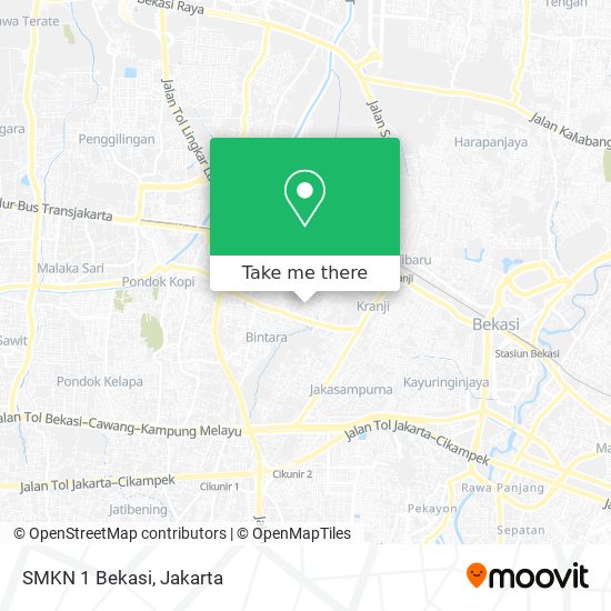 SMKN 1 Bekasi map