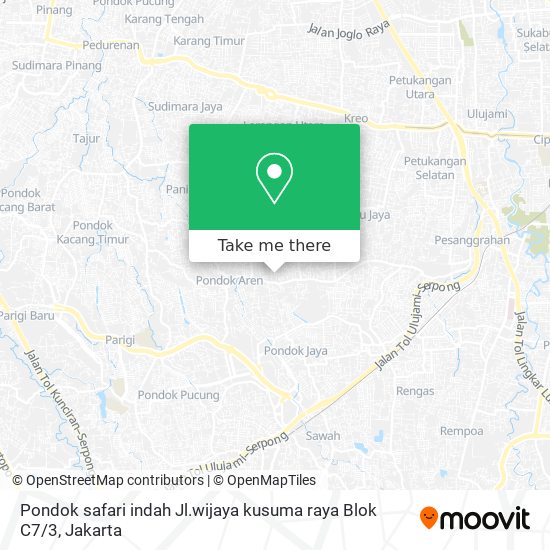 Pondok safari indah Jl.wijaya kusuma raya Blok C7 / 3 map