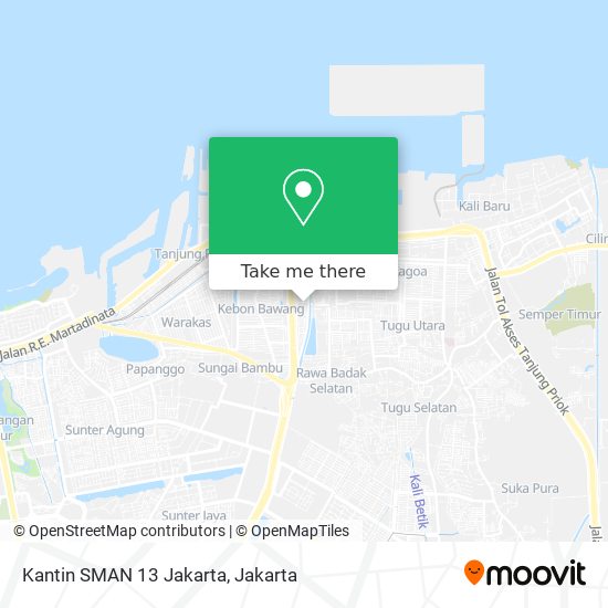 Kantin SMAN 13 Jakarta map