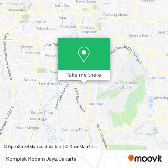 Komplek Kodam Jaya map