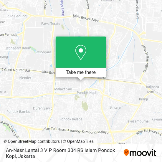An-Nasr Lantai 3 VIP Room 304 RS Islam Pondok Kopi map