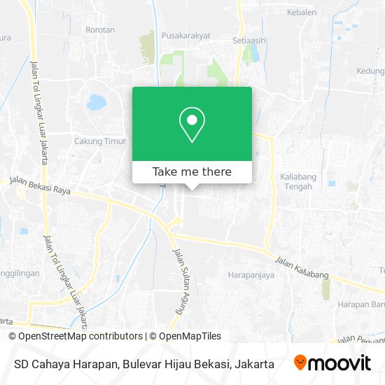 SD Cahaya Harapan, Bulevar Hijau Bekasi map