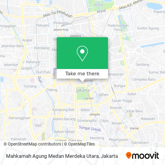 Mahkamah Agung Medan Merdeka Utara map