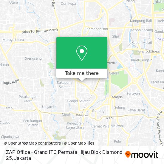ZAP Office - Grand ITC Permata Hijau Blok Diamond 25 map