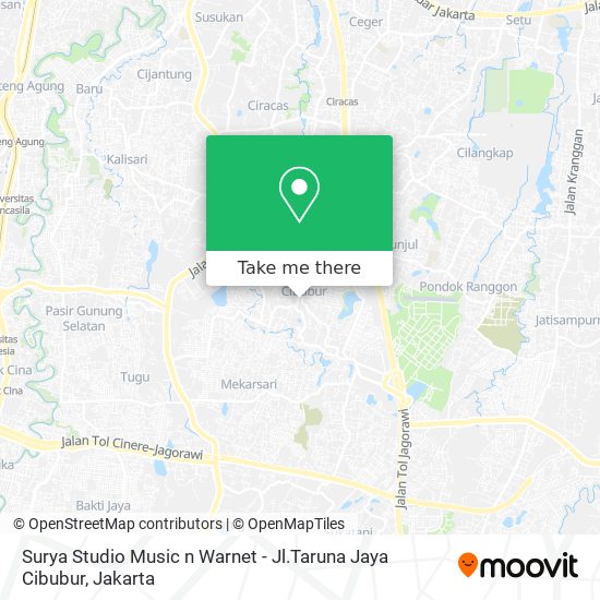 Surya Studio Music n Warnet - Jl.Taruna Jaya Cibubur map