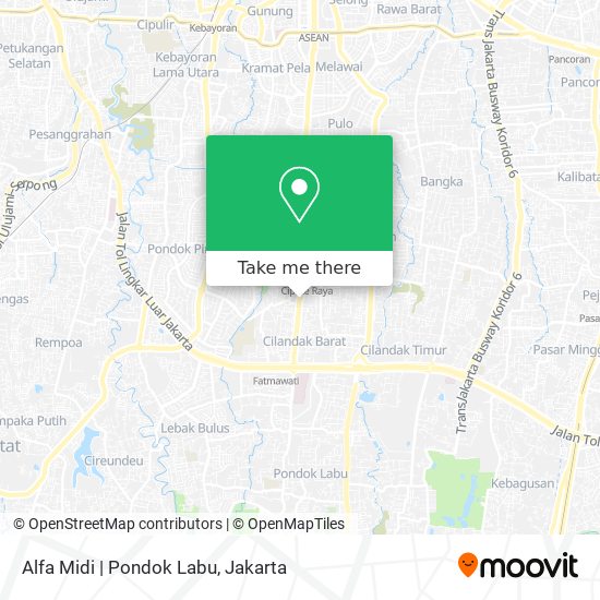 Alfa Midi | Pondok Labu map