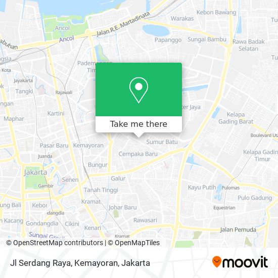 Jl Serdang Raya, Kemayoran map