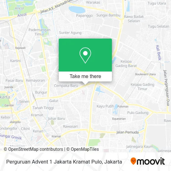Perguruan Advent 1 Jakarta Kramat Pulo map