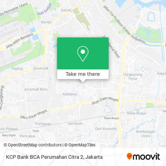 KCP Bank BCA  Perumahan Citra 2 map