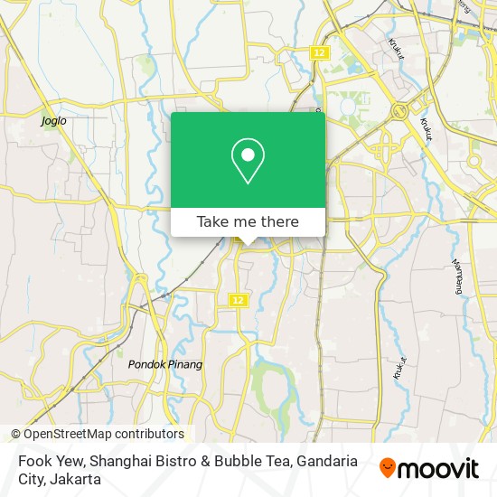 Fook Yew, Shanghai Bistro & Bubble Tea, Gandaria City map