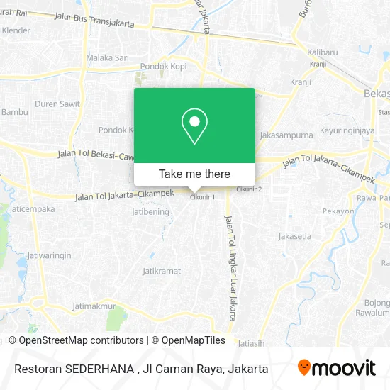 Restoran SEDERHANA , Jl Caman Raya map
