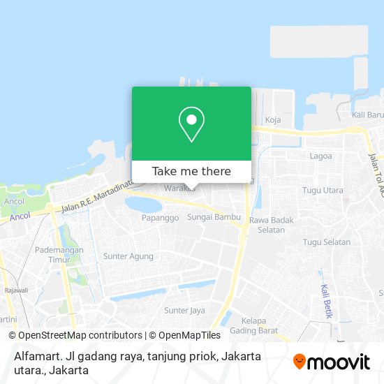 Alfamart. Jl gadang raya, tanjung priok, Jakarta utara. map