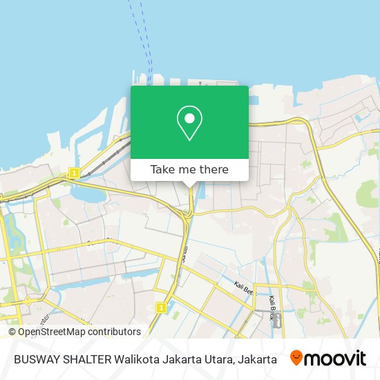 BUSWAY SHALTER Walikota Jakarta Utara map