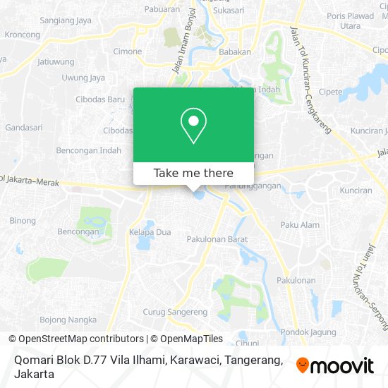 Qomari Blok D.77 Vila Ilhami, Karawaci, Tangerang map