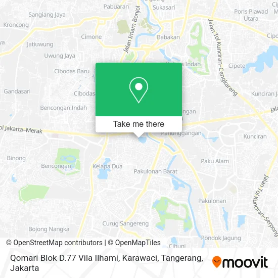 Qomari Blok D.77 Vila Ilhami, Karawaci, Tangerang map