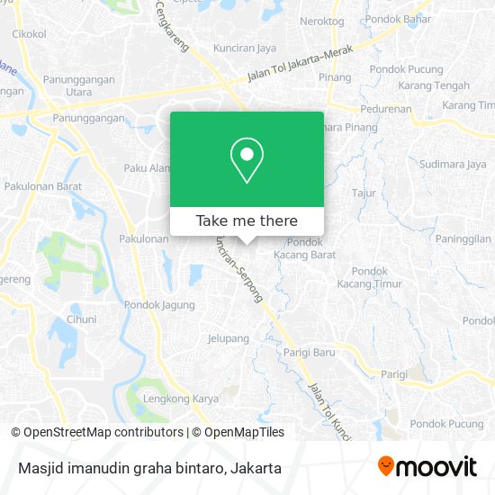 Masjid imanudin graha bintaro map