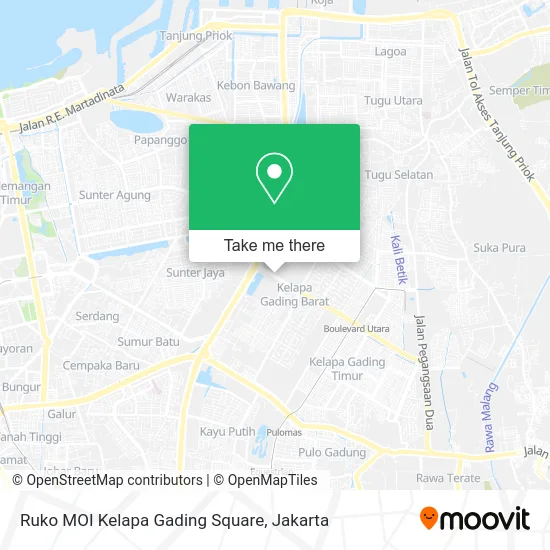 Ruko MOI Kelapa Gading Square map