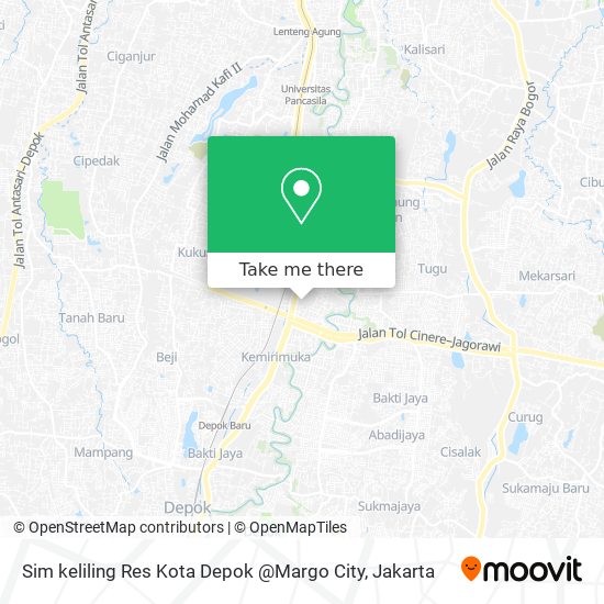 Sim keliling Res Kota Depok @Margo City map