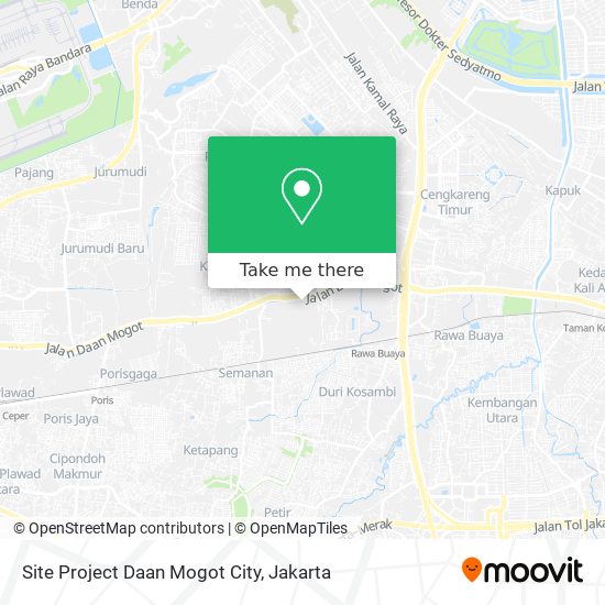 Site Project Daan Mogot City map