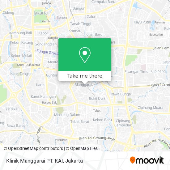 Klinik Manggarai PT. KAI map