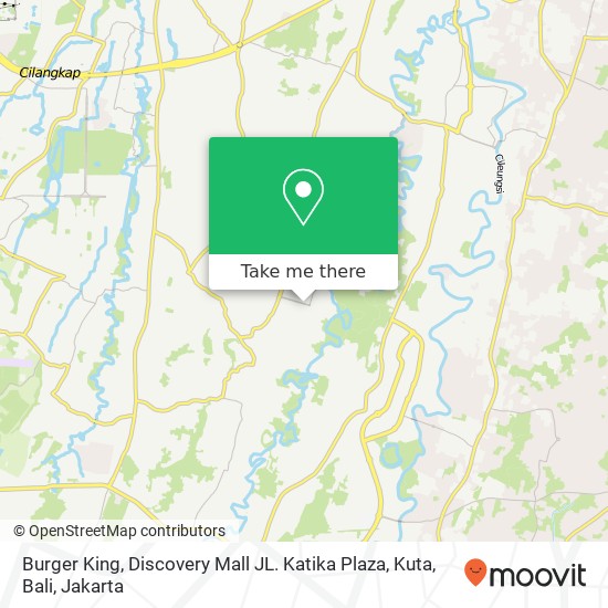 Burger King, Discovery Mall JL. Katika Plaza, Kuta, Bali map