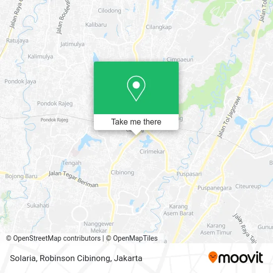 Solaria, Robinson Cibinong map