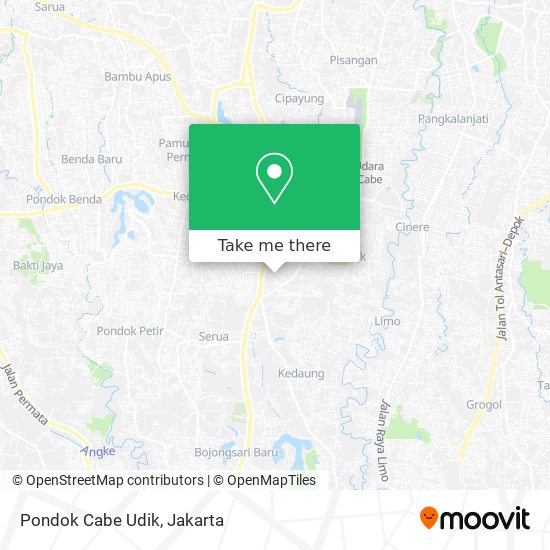 Pondok Cabe Udik map