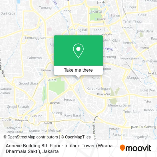 Annexe Building 8th Floor - Intiland Tower (Wisma Dharmala Sakti) map