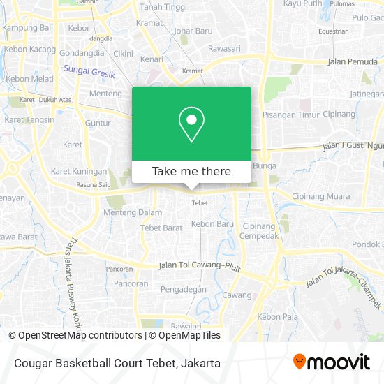 Cougar Basketball Court Tebet map