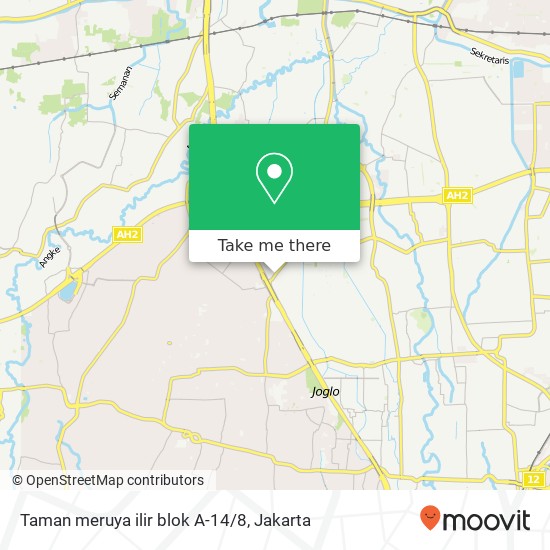 Taman meruya ilir blok A-14/8 map