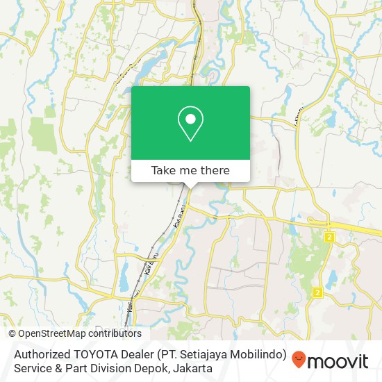 Authorized TOYOTA Dealer (PT. Setiajaya Mobilindo) Service & Part Division Depok map