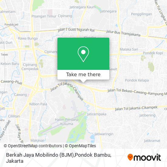 Berkah Jaya Mobilindo (BJM),Pondok Bambu map